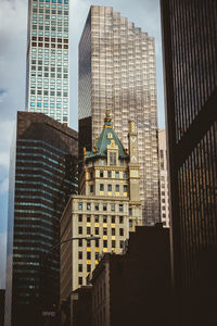 Low angle view of buildings in city