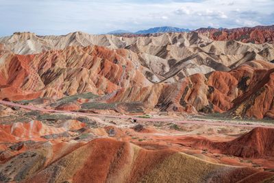 Rock formations on landscape