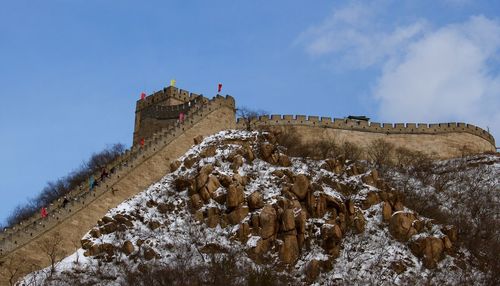 Great wall of china against sky