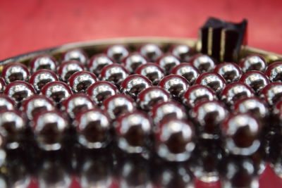 Close-up of blueberries on table