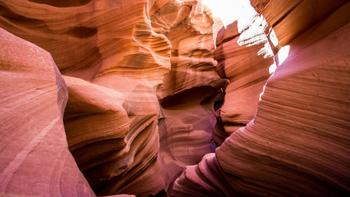 Low angle view of rock formation