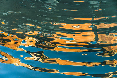 Full frame shot of fish swimming in water