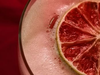 Close-up of drink in glass