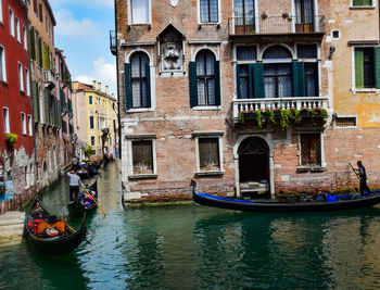 View of buildings in canal