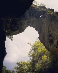 Scenic view of rock formation against sky