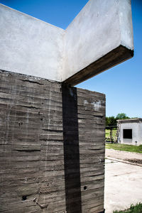 Low angle view of building against clear sky