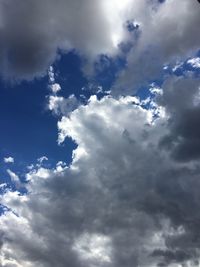 Low angle view of clouds in sky