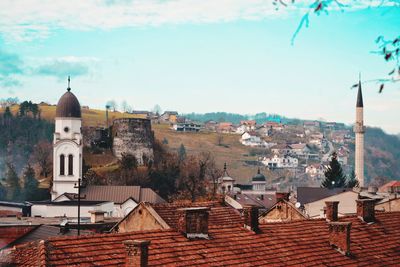 Townscape against sky