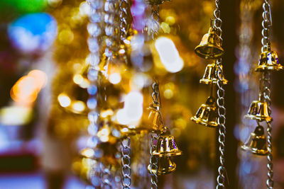 Close-up of decoration hanging from for sale