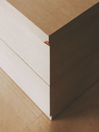 High angle view of tiled floor