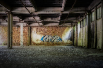 Interior of abandoned building