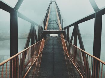 Double exposure of the bridge from different perspectives and vanishing point