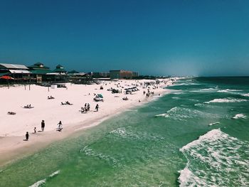 People on sunny beach