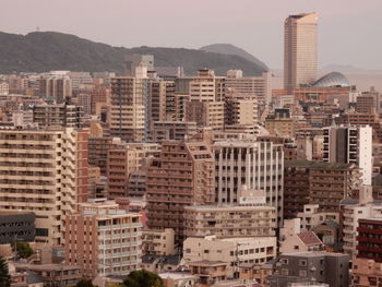 Aerial view of buildings in city