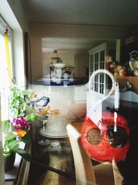 Flowers in kitchen