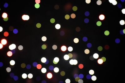 Defocused image of illuminated lights