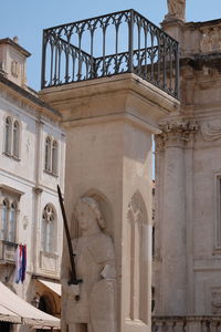 Low angle view of statue of historic building