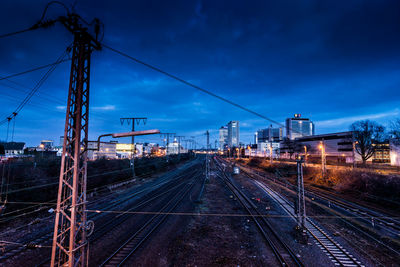 View of railway tracks against sky