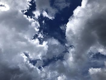 Low angle view of clouds in sky