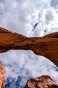 Low angle view of mountain against sky