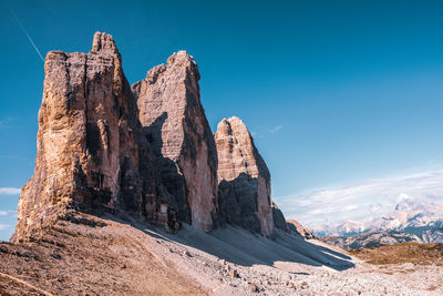 Rock formations against sky