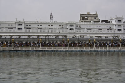 Group of people in front of building