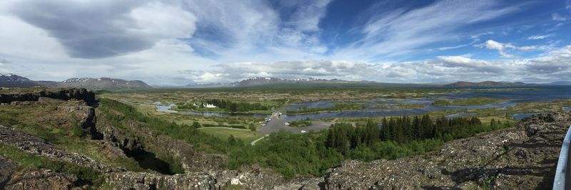 Panoramic view of landscape against sky