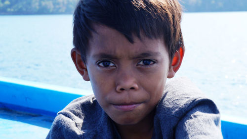 Close-up portrait of boy