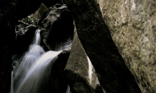 Close-up of waterfall