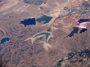 Aerial view of agricultural landscape