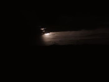 Silhouette of moon at night