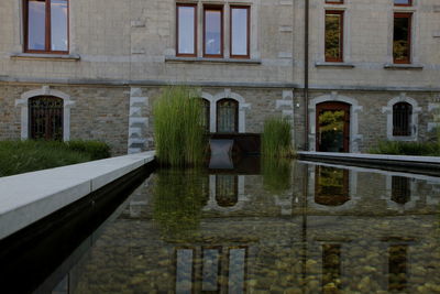 Reflection of building in canal