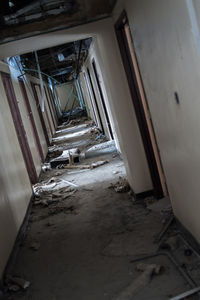 Interior of abandoned building