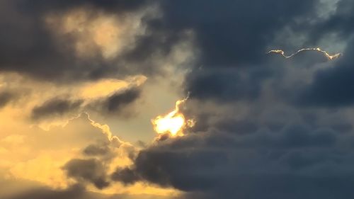 Low angle view of sky during sunset