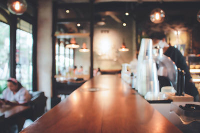 People sitting in restaurant