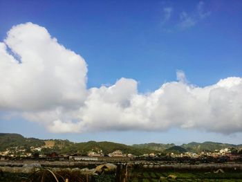 Panoramic view of city against sky