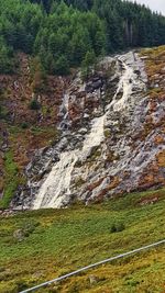 Scenic view of waterfall