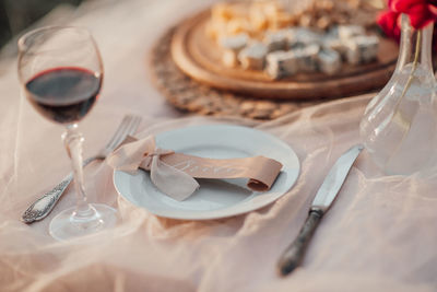 Coffee cup on table