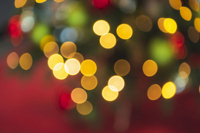 Defocused image of illuminated lights