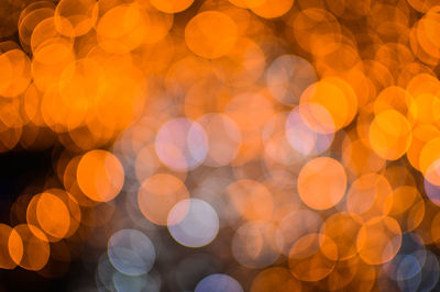 Defocused image of illuminated lights