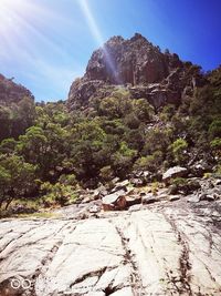 Scenic view of mountain against sky