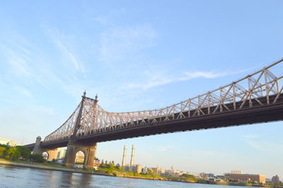 Low angle view of bridge over river