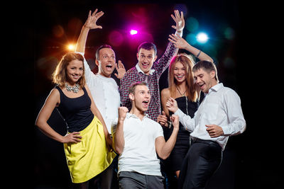 Friends enjoying at party