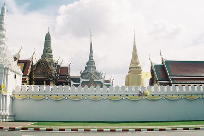 View of pagoda against cloudy sky