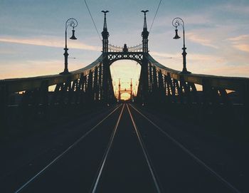 View of railroad tracks against sky