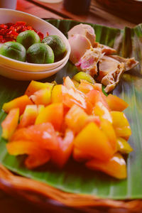 Close-up of vegetables in bowl