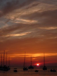 Scenic view of orange sky during sunset