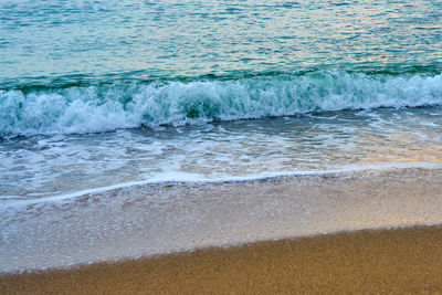 Waves rushing towards shore