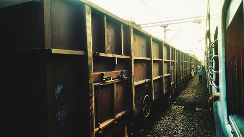 Train on railroad station platform