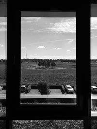 View of landscape against cloudy sky